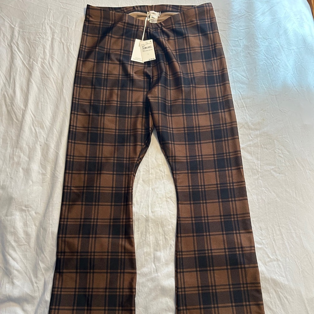 Good American Plaid Flare Pants *NWT*